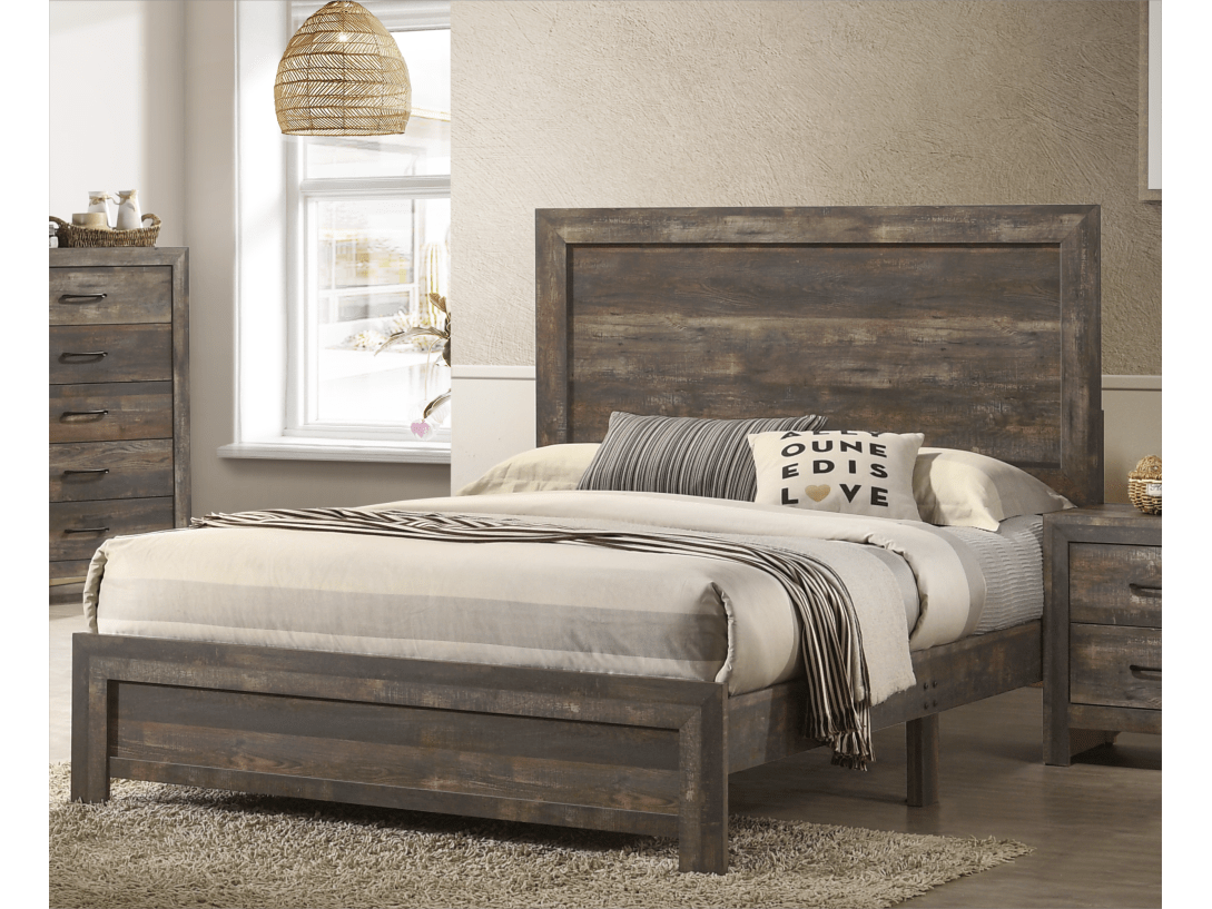 Aylsworth Dark Brown E.King Bed - Ornate Home
