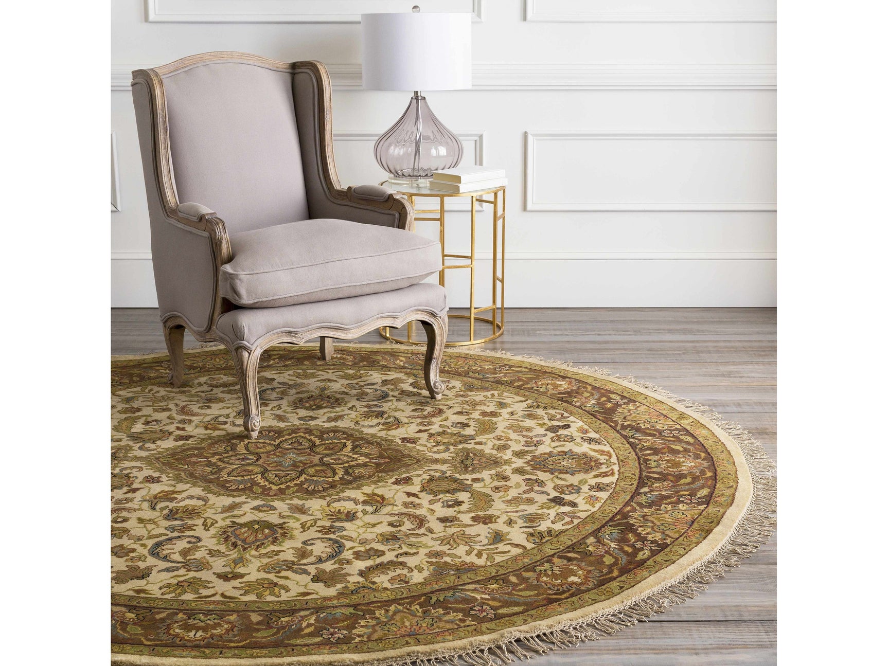 Azalia Premium Wool 8' Round Rug - Clearance - Ornate Home