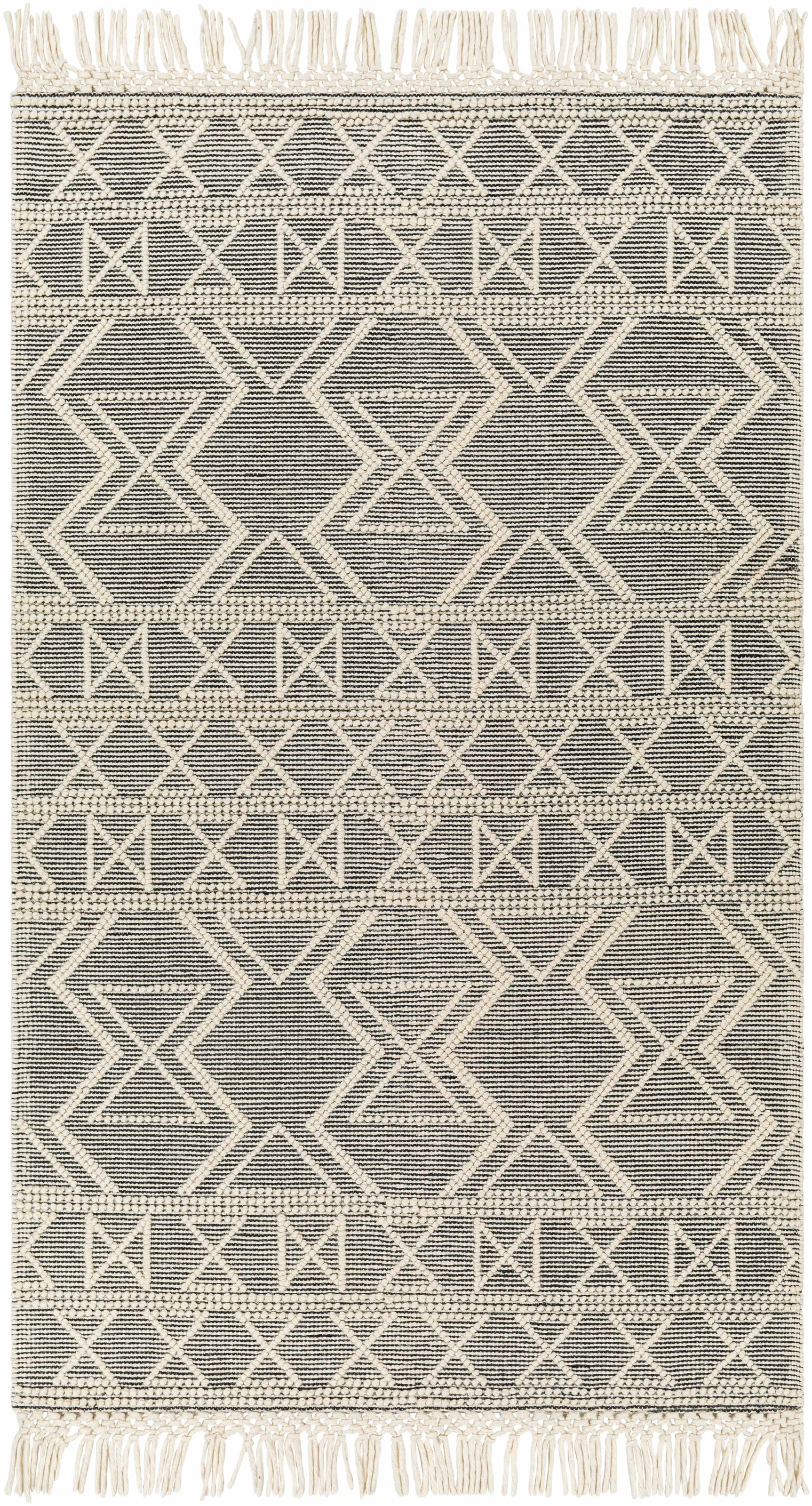 Aziel Wool Rug with Tassels - Clearance - Ornate Home
