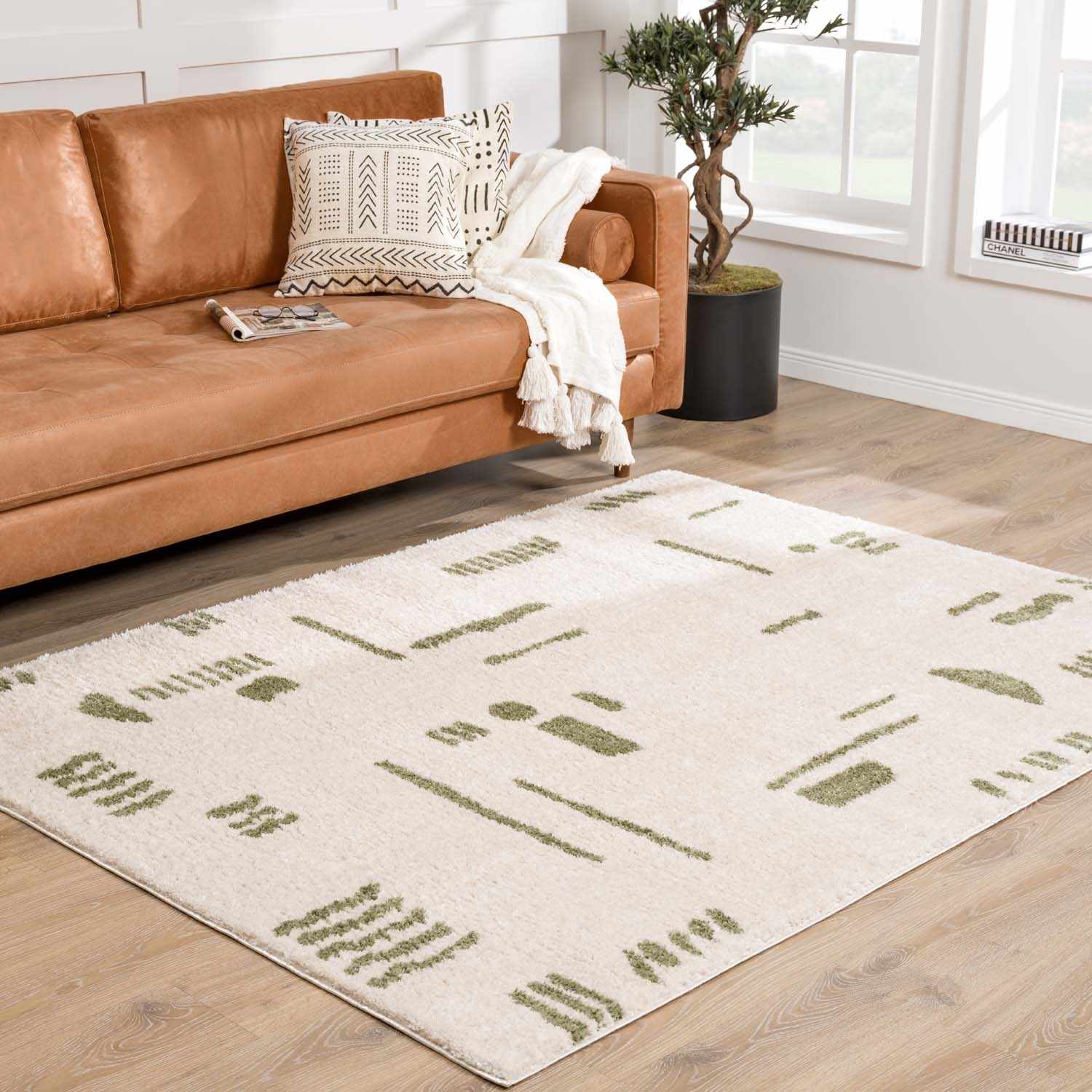 Azriel Green Washable Area Rug - Ornate Home