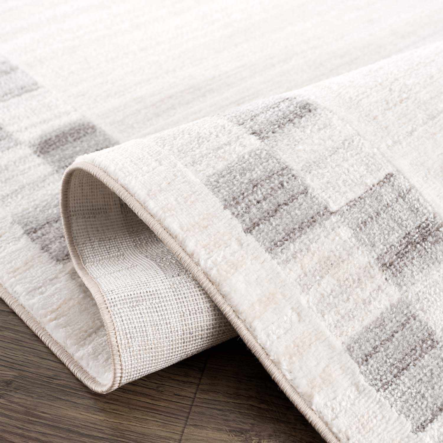 Azrika Gray Checkered Washable Rug - Clearance - Ornate Home