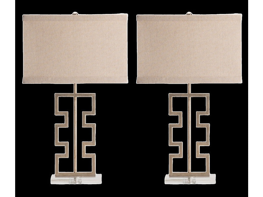 Azteca Silver Table Lamp (Set of 2) - Ornate Home