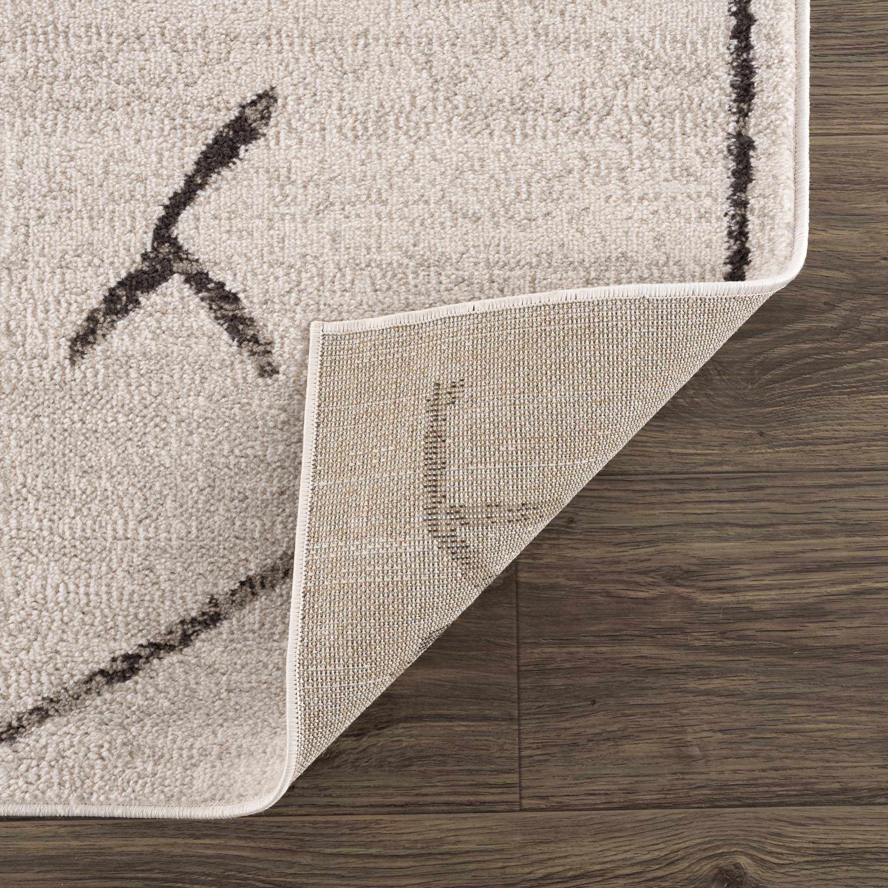 Azzan Cream & Charcoal Area Rug - Clearance - Ornate Home