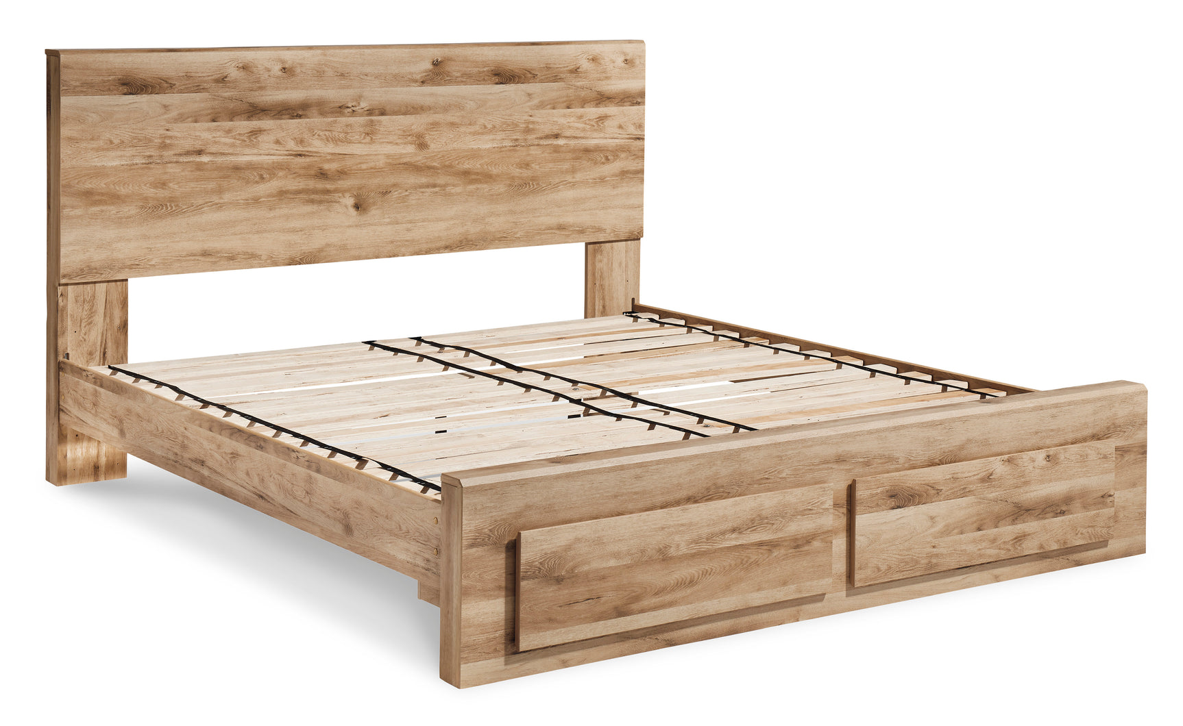 Hyanna Tan Brown Queen Panel Storage Bed w/ Fb Storage, Dresser, Mirror and 2 Nightstands