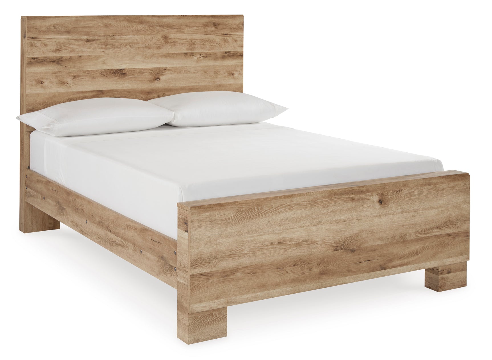 Hyanna Tan Brown Full Panel Bed, Dresser, Mirror and 2 Nightstands