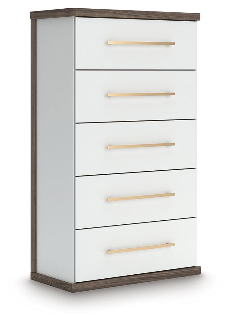 Mazilar Brown/White Chest of Drawers