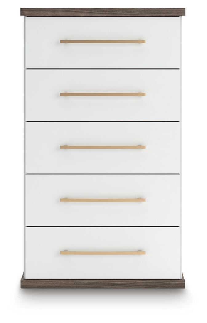 Mazilar Brown/White Chest of Drawers