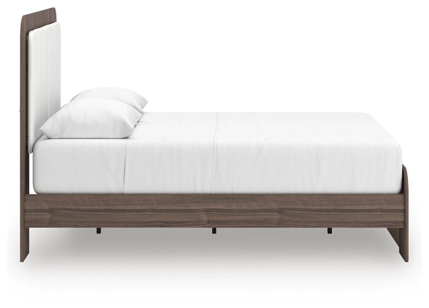 Mazilar White/Brown Queen Upholstered Bed (Online Special Price)