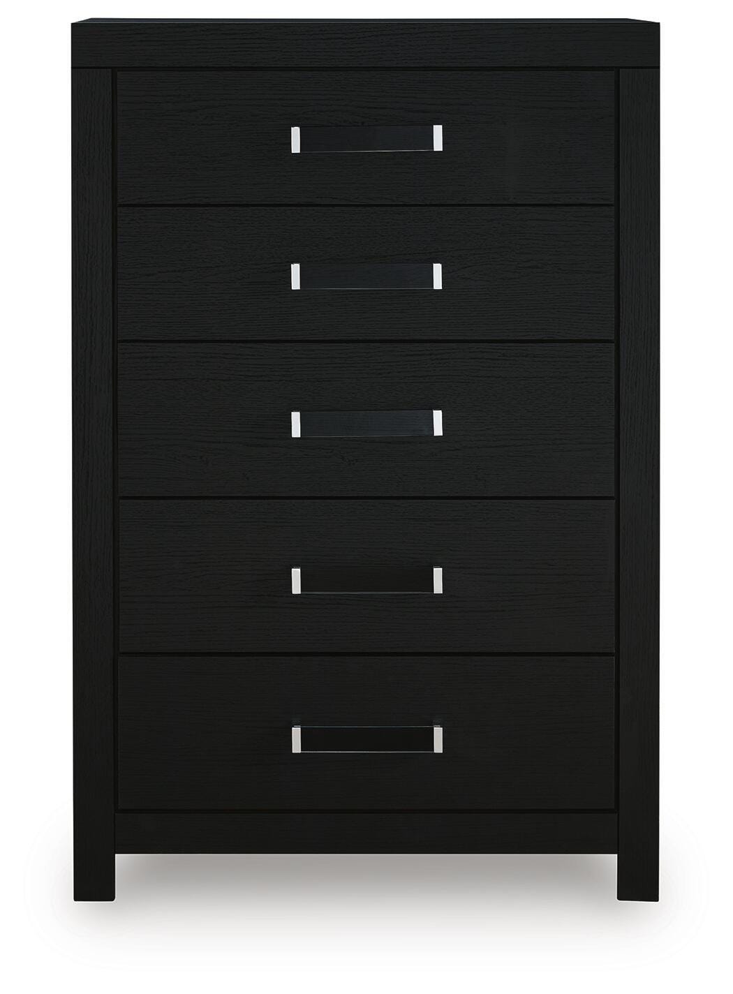 Maeling Black Five Drawer Chest