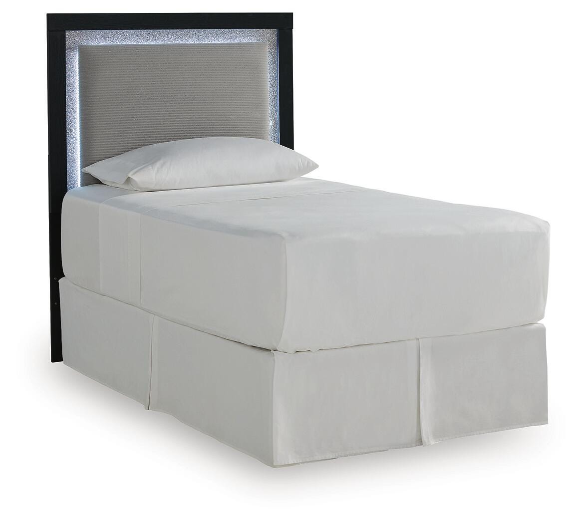 Maeling Black/Gray Twin UPH Panel Headboard (Online Special Price)