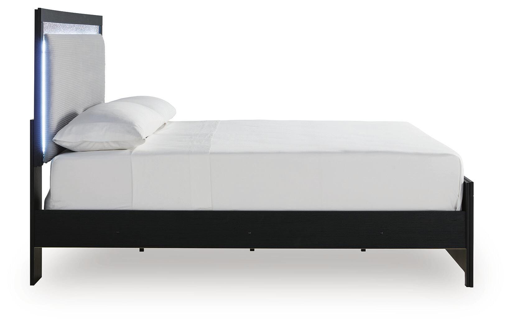 Maeling Black King Upholstered Panel Bed (Online Special Price)