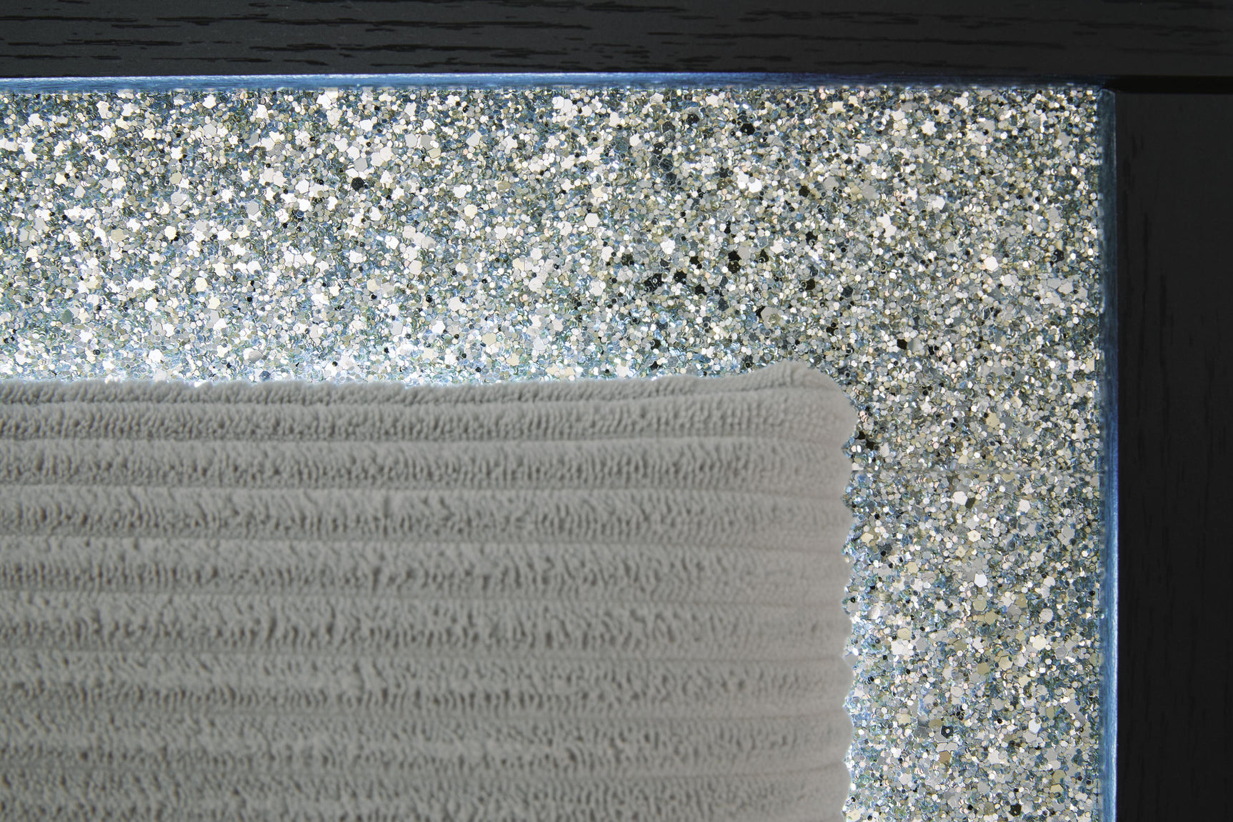 Maeling Black/Gray Queen UPH Panel Headboard (Online Special Price)