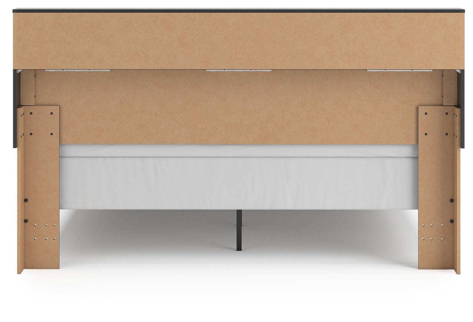 Jonnifer Black/Gray King Bookcase Panel Bed (Online Special Price)
