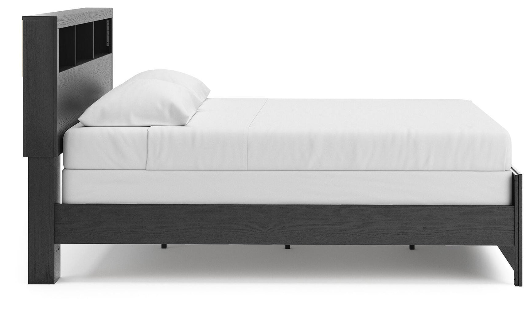 Jonnifer Black/Gray King Bookcase Panel Bed