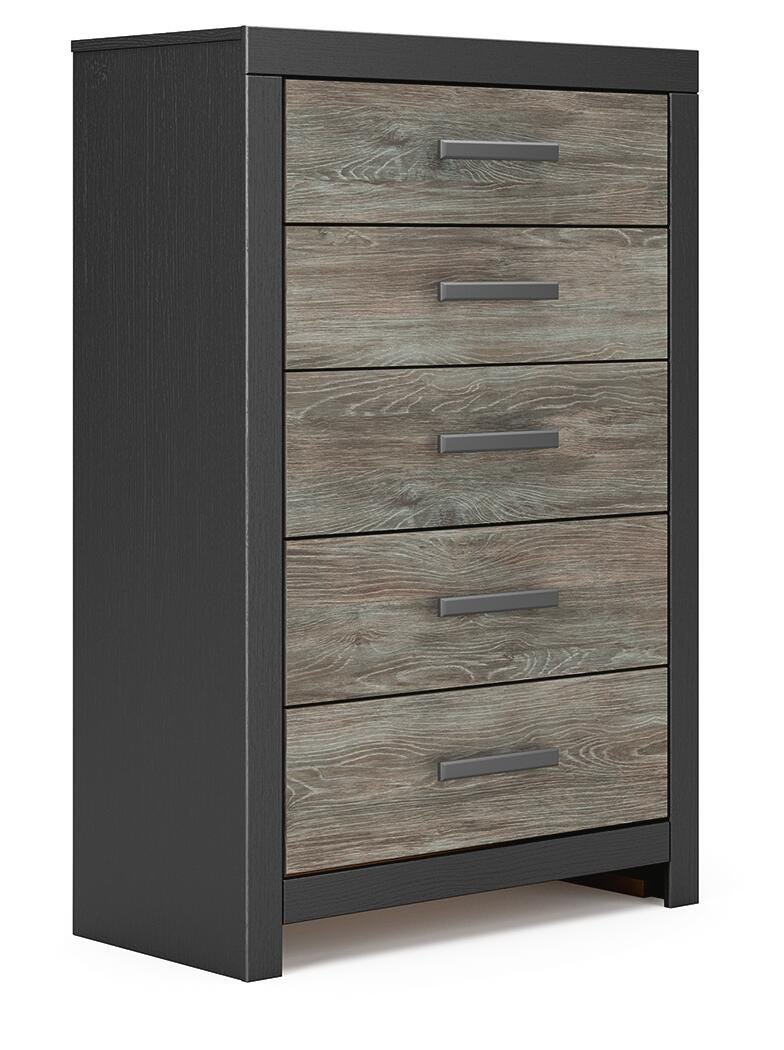 Jonnifer Black/Gray Chest of Drawers