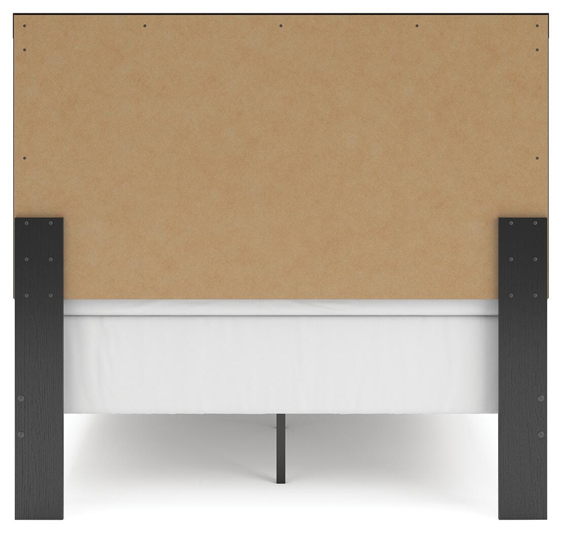Jonnifer Black/Gray Full Panel Bed