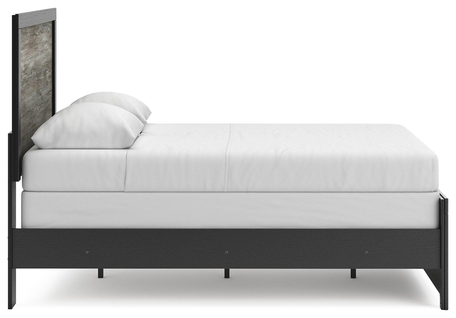 Jonnifer Black/Gray Full Panel Bed
