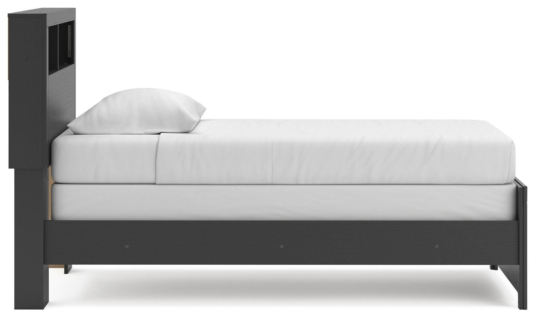 Jonnifer Black/Gray Twin Bookcase Bed