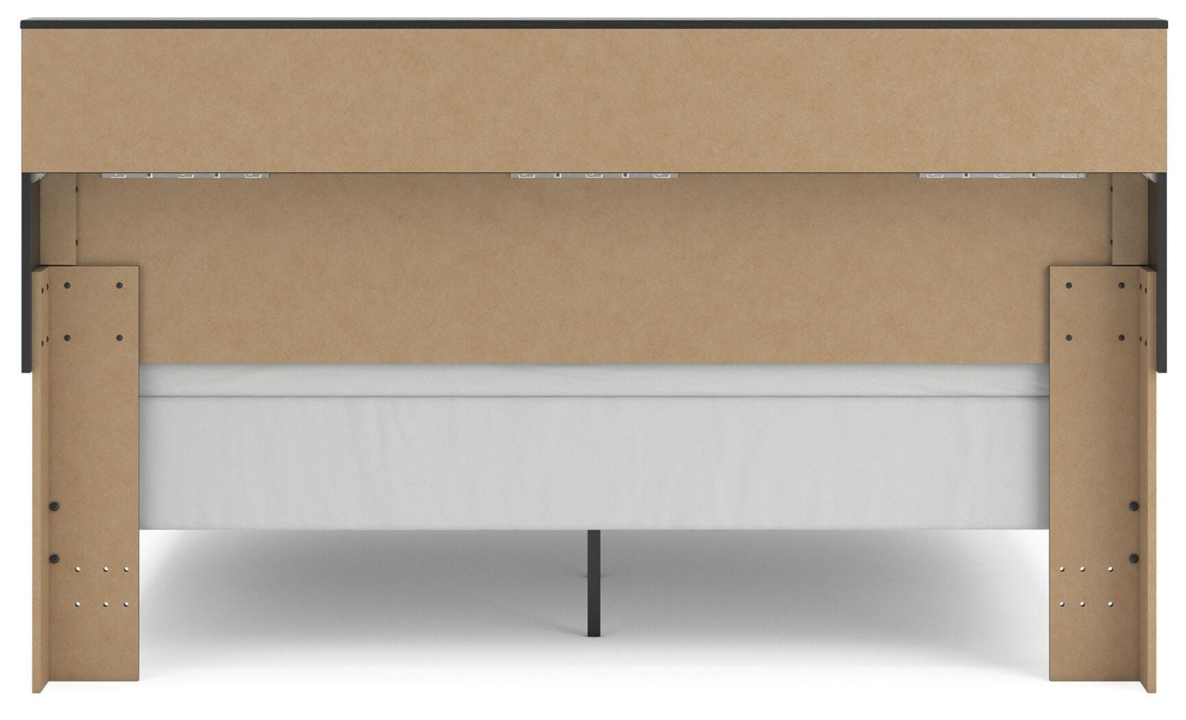 Jonnifer Black/Gray King Bookcase Bed