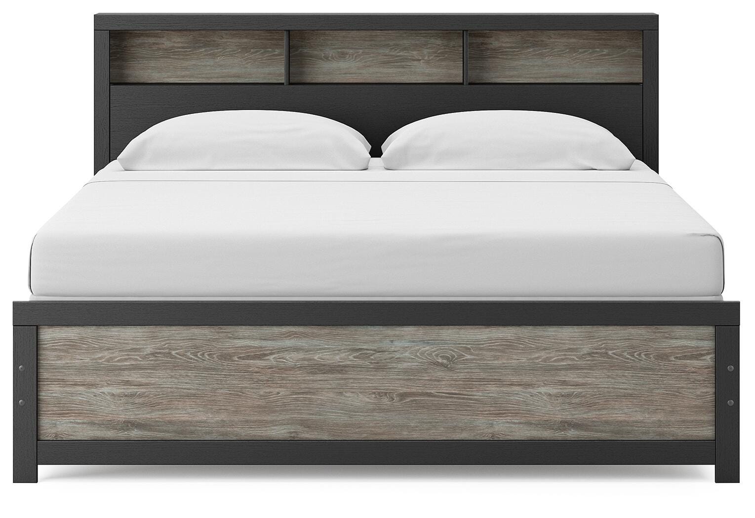 Jonnifer Black/Gray King Bookcase Bed (Online Special Price)