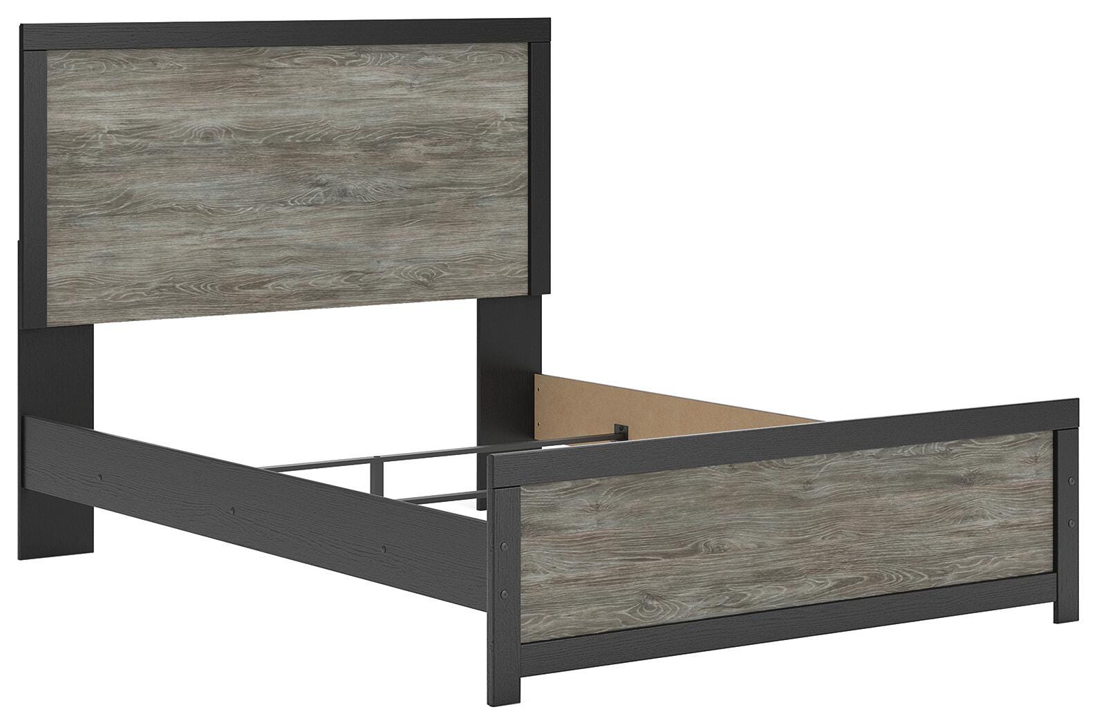 Jonnifer Black/Gray Queen Panel Bed