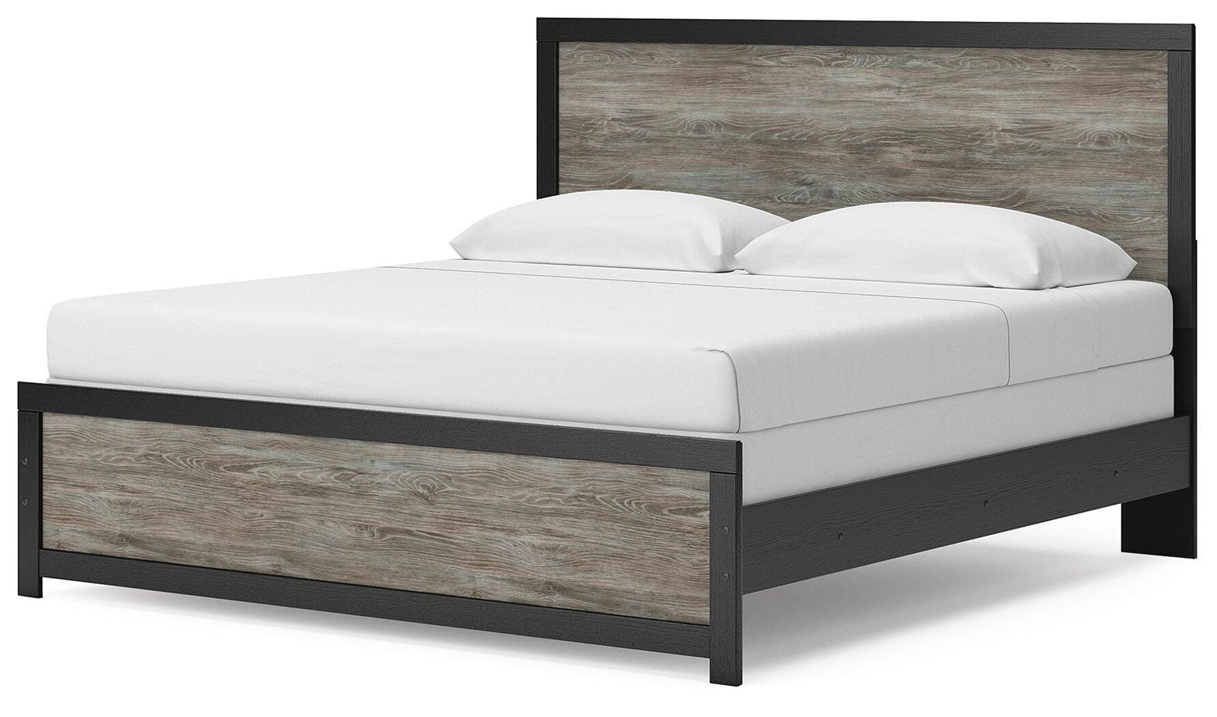 Jonnifer Black/Gray King Panel Bed