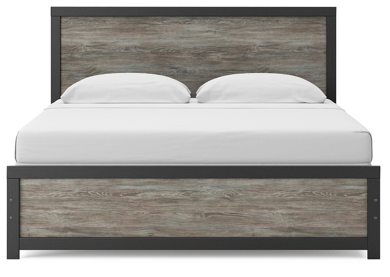 Jonnifer Black/Gray King Panel Bed