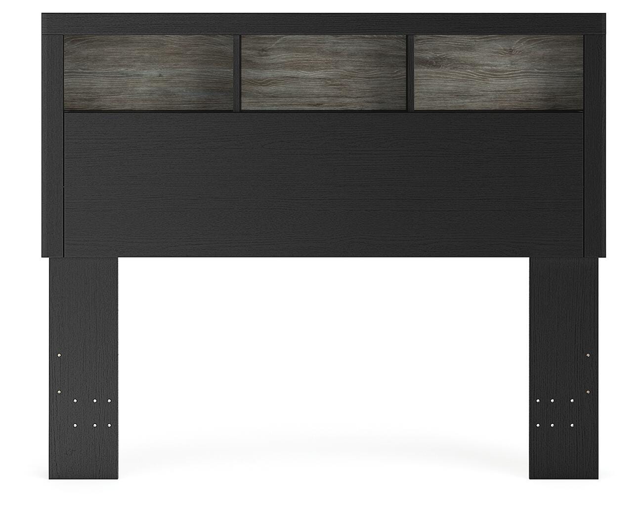 Jonnifer Black/Gray Full Bookcase Headboard (Online Special Price)