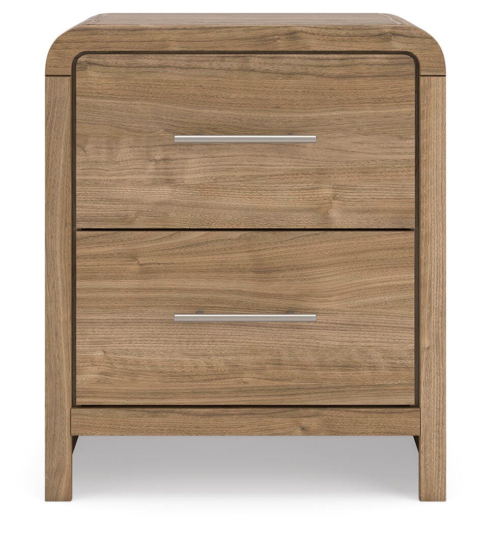 Gramburg Warm Natural Brown Two Drawer Nightstand (Online Special Price)