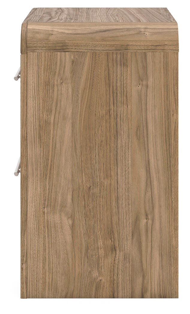 Gramburg Warm Natural Brown Two Drawer Nightstand (Online Special Price)
