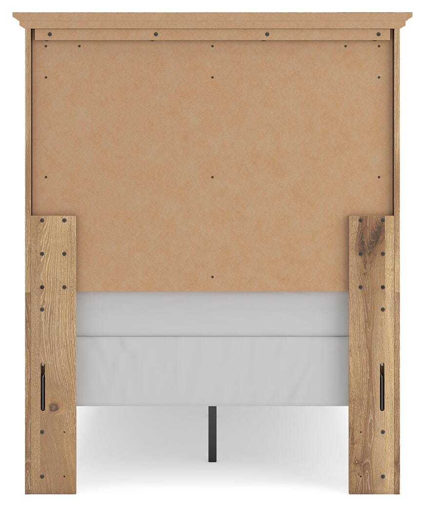 Fenderport Tan Twin Panel Bed (Online Special Price)