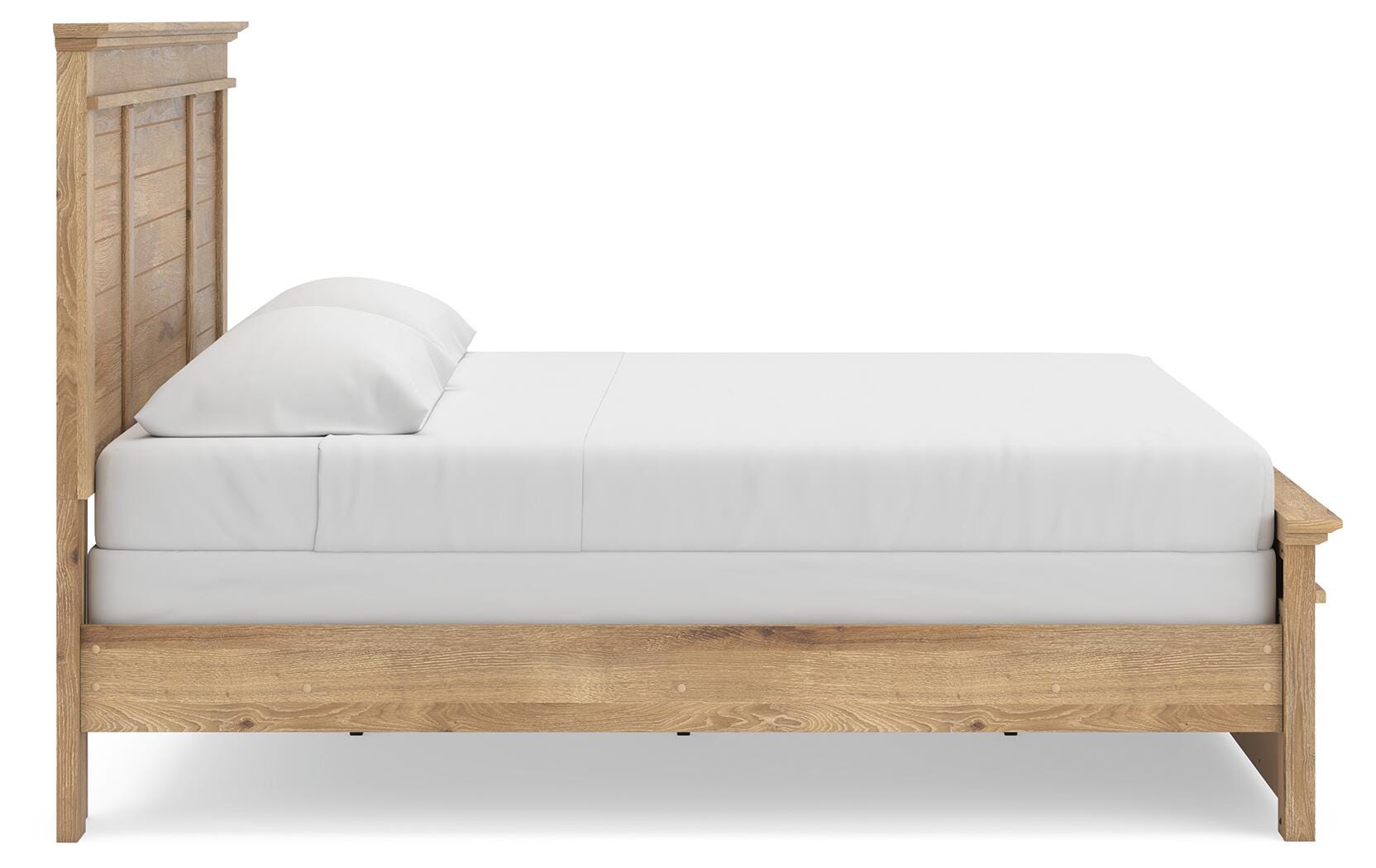 Fenderport Tan King Panel Bed