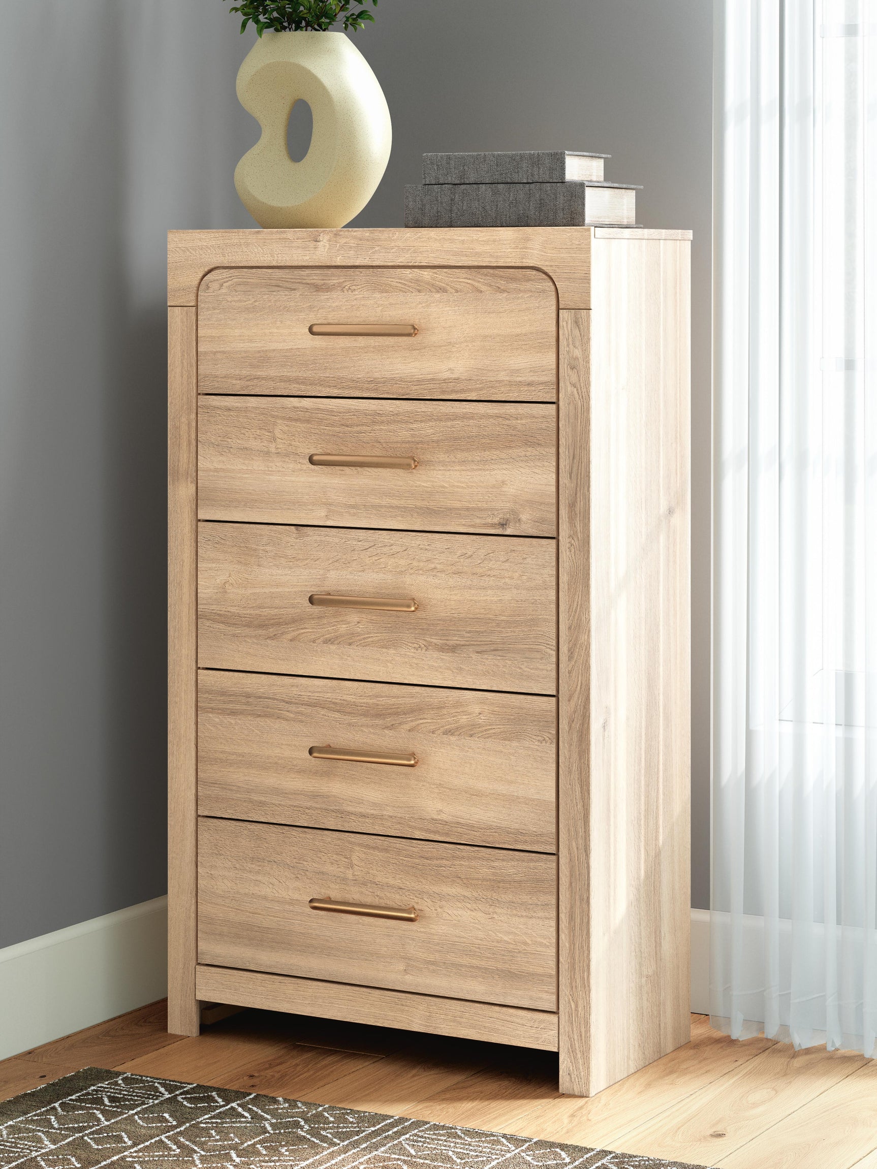 Hollymount Tan Chest of Drawers