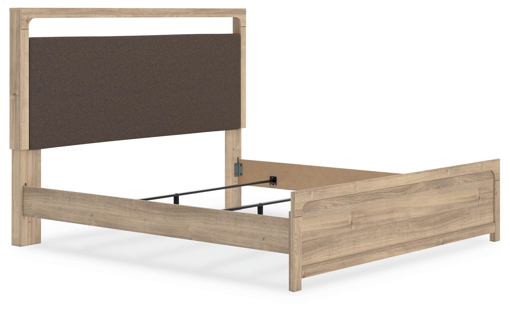 Hollymount Tan King Upholstered Panel Bed