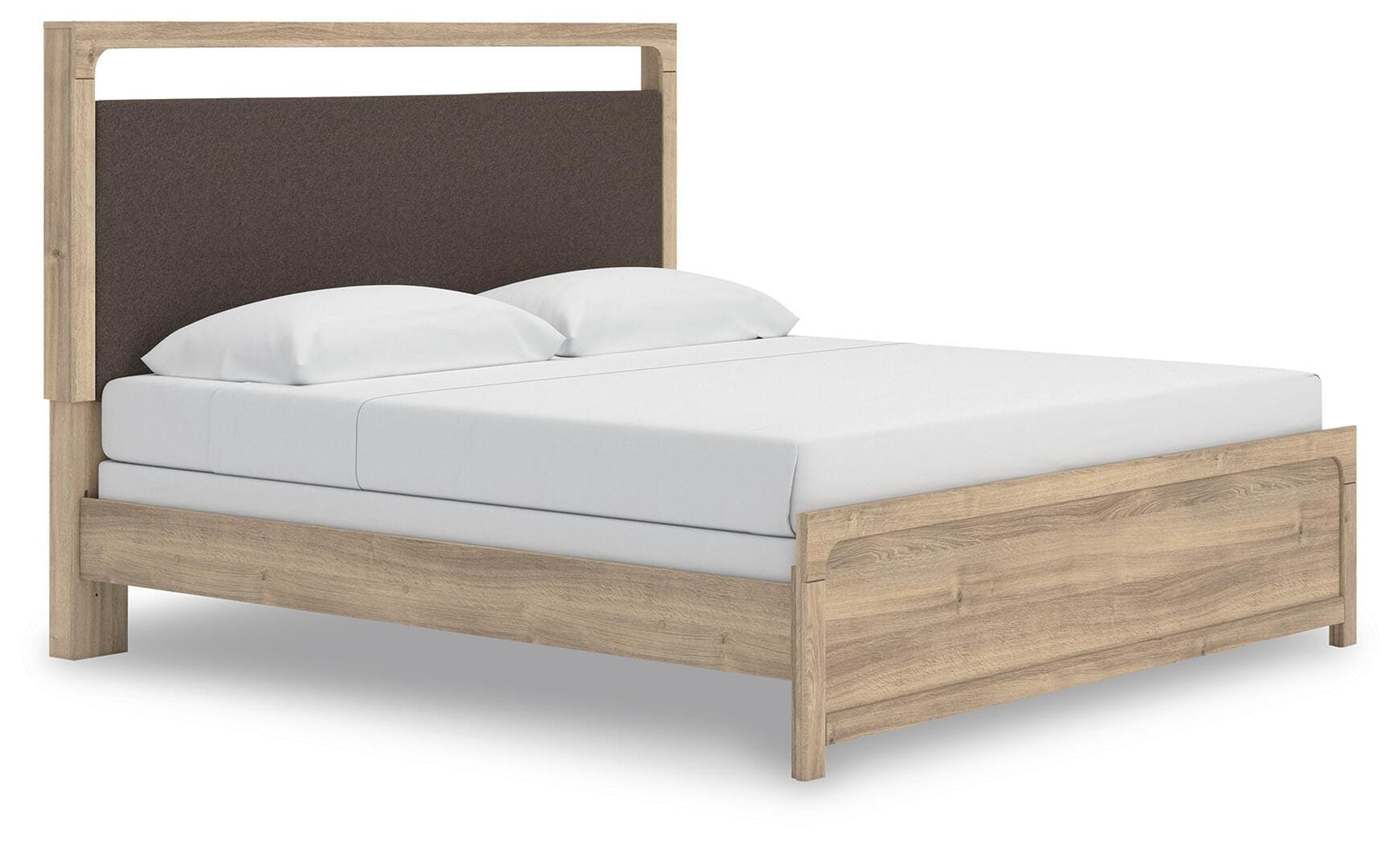 Hollymount Tan King Upholstered Panel Bed