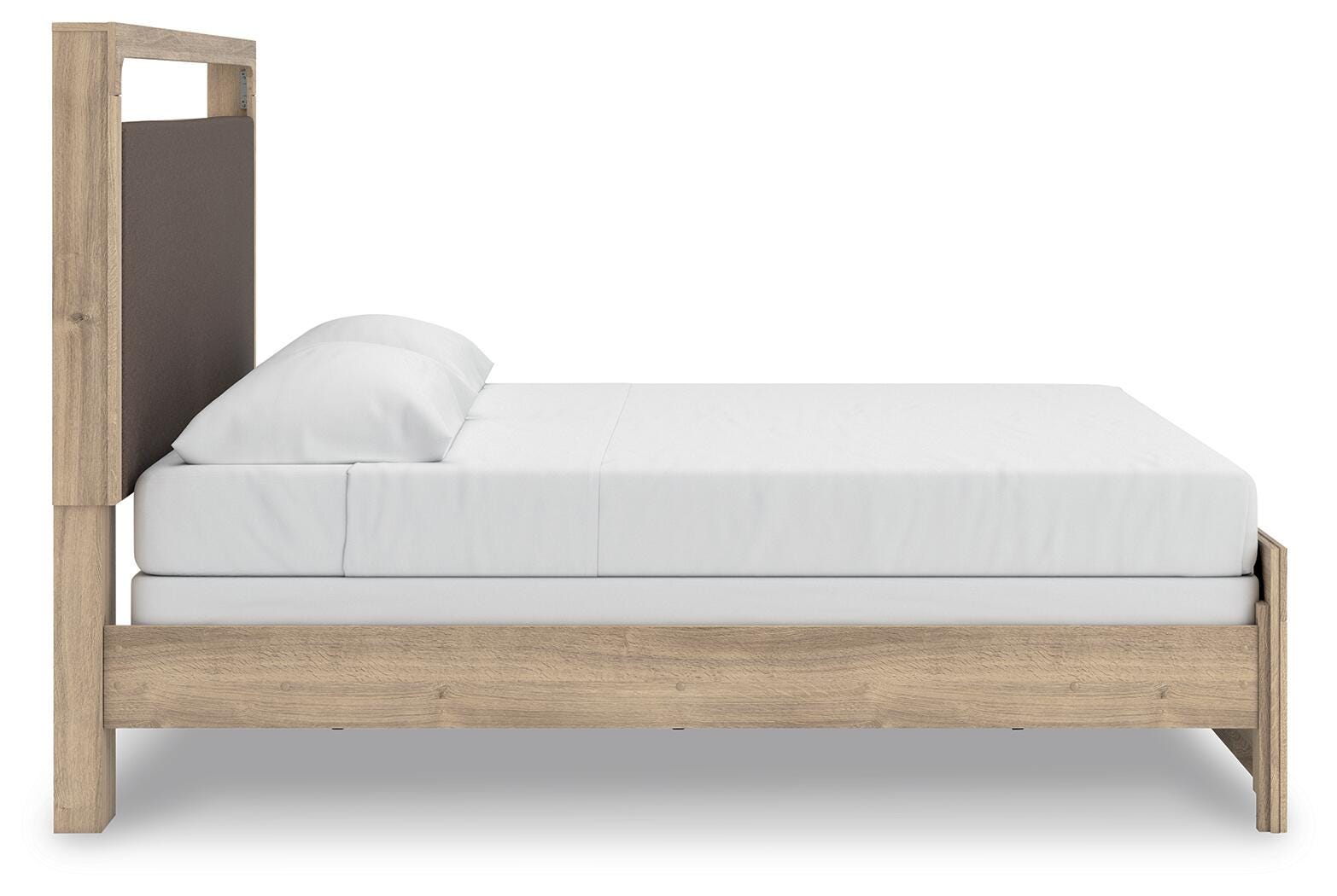Hollymount Tan King Upholstered Panel Bed (Online Special Price)
