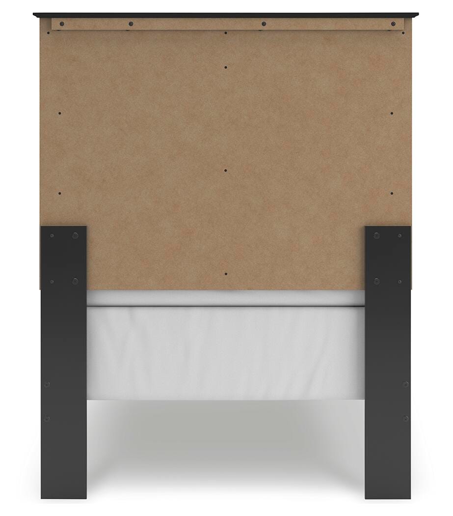 Maribel Black Twin Panel Bed and Nightstand (Online Special Price)