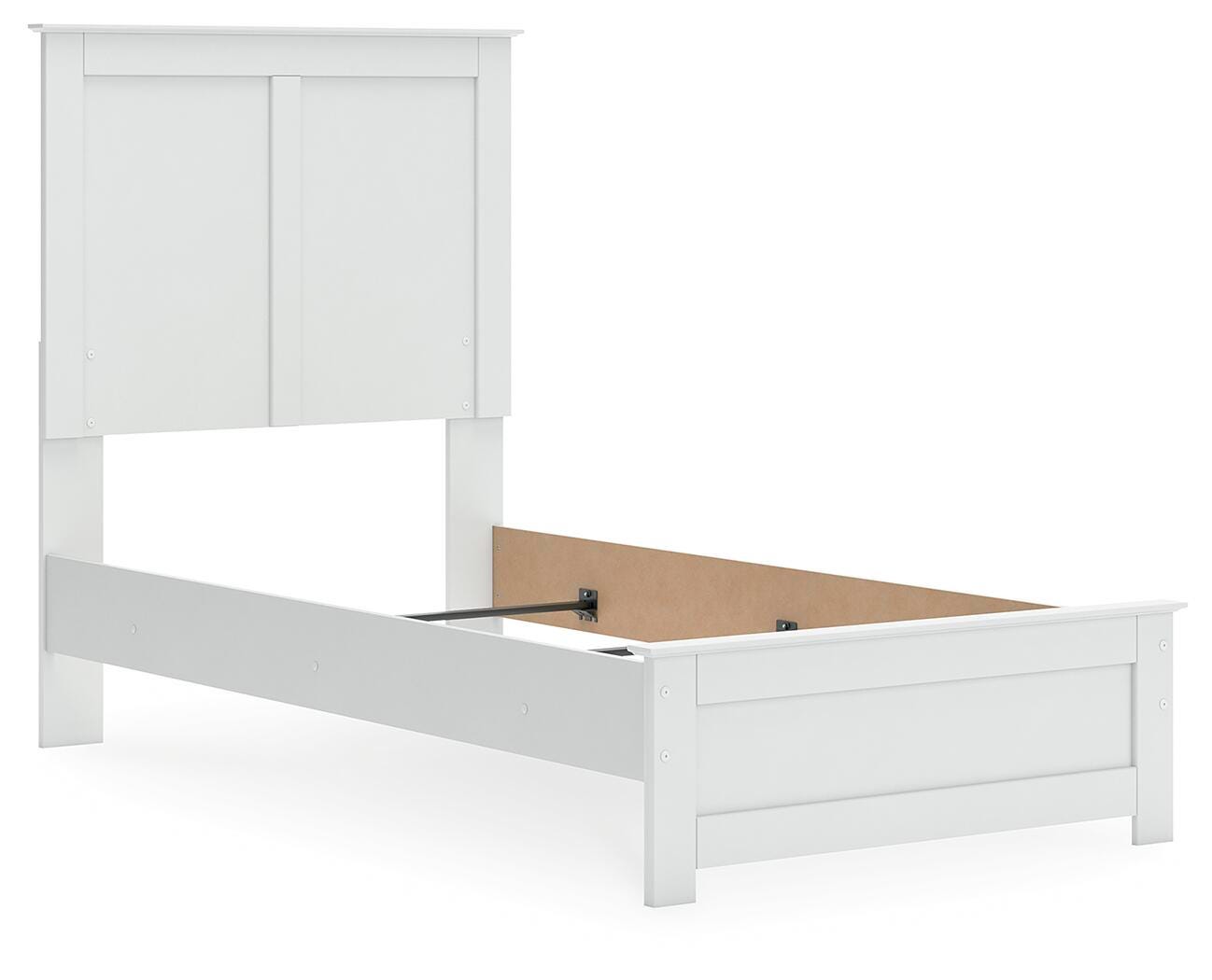 Bostwick Shoals White Twin Panel Bed, Dresser, Mirror and Nightstand