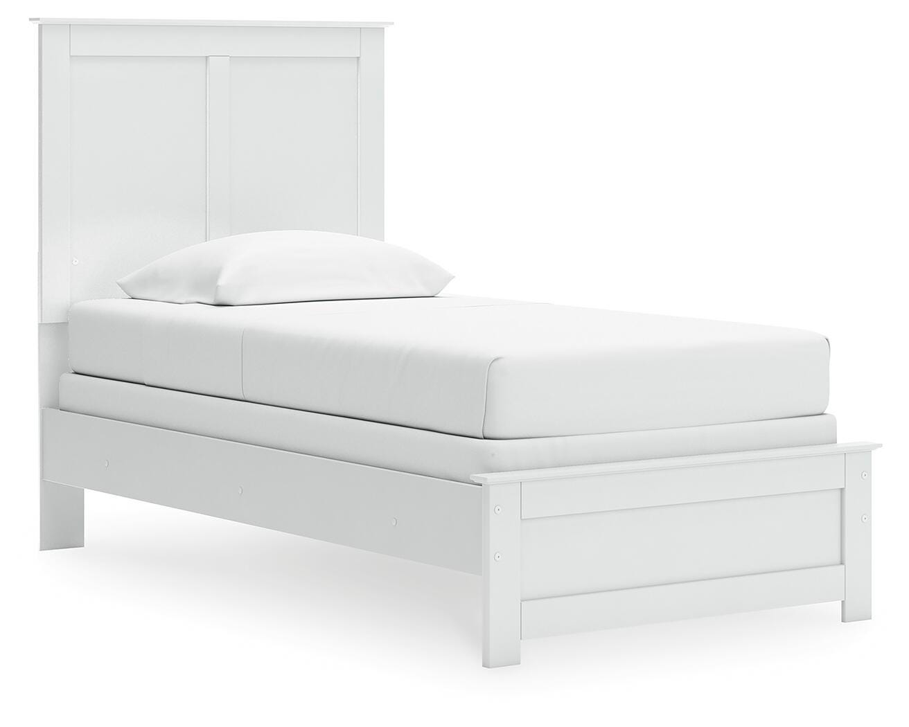 Bostwick Shoals White Twin Panel Bed, Dresser, Mirror and Nightstand