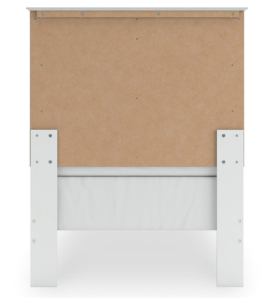 Bostwick Shoals White Twin Panel Bed, Dresser, Mirror and Nightstand