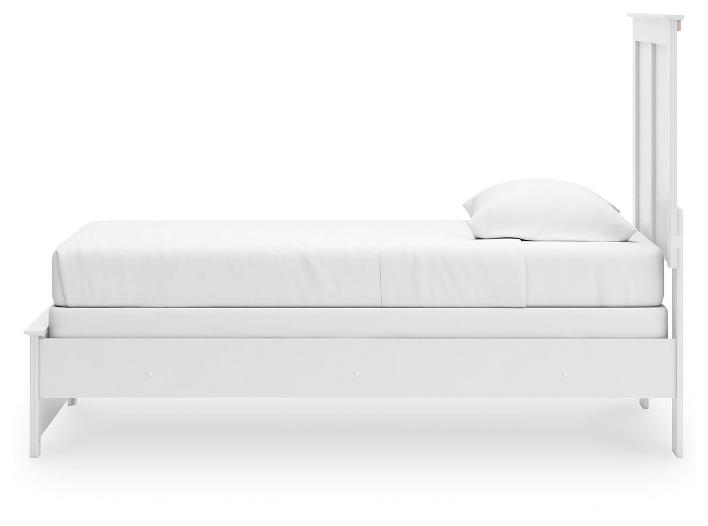 Bostwick Shoals White Twin Panel Bed, Dresser, Mirror and Nightstand
