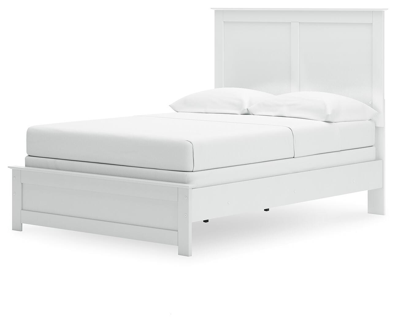 Bostwick Shoals White Full Panel Bed, Dresser and Mirror