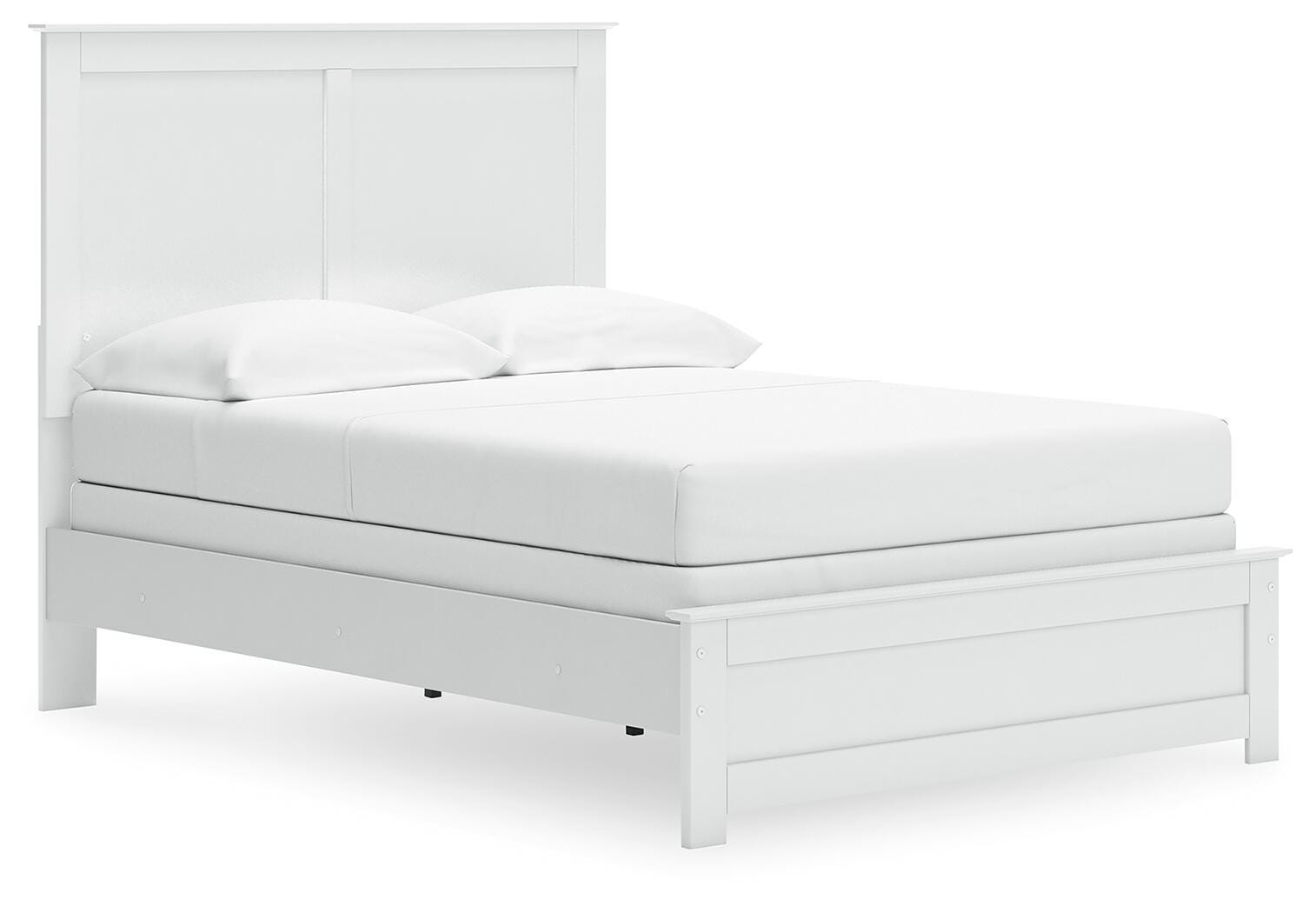 Bostwick Shoals White Full Panel Bed, Dresser and Mirror