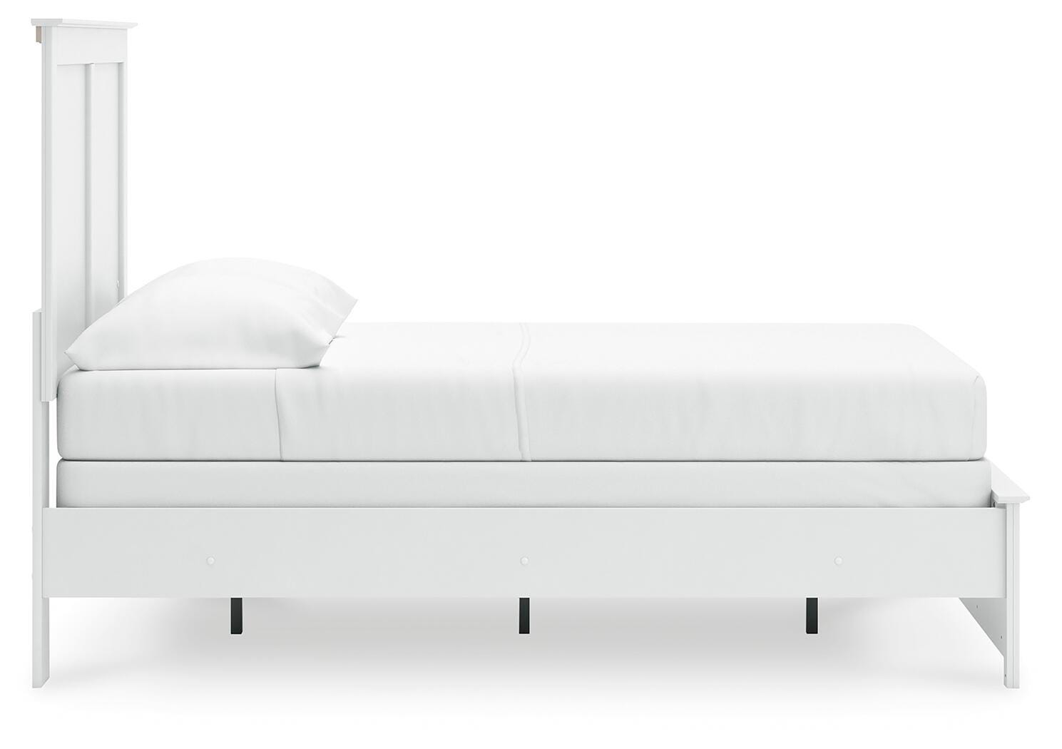 Bostwick Shoals White Full Panel Bed, Dresser and Mirror
