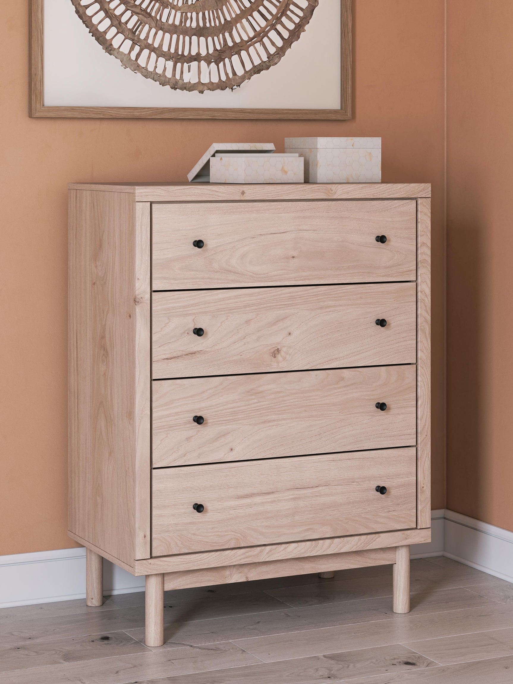 Shapella Tan Chest of Drawers