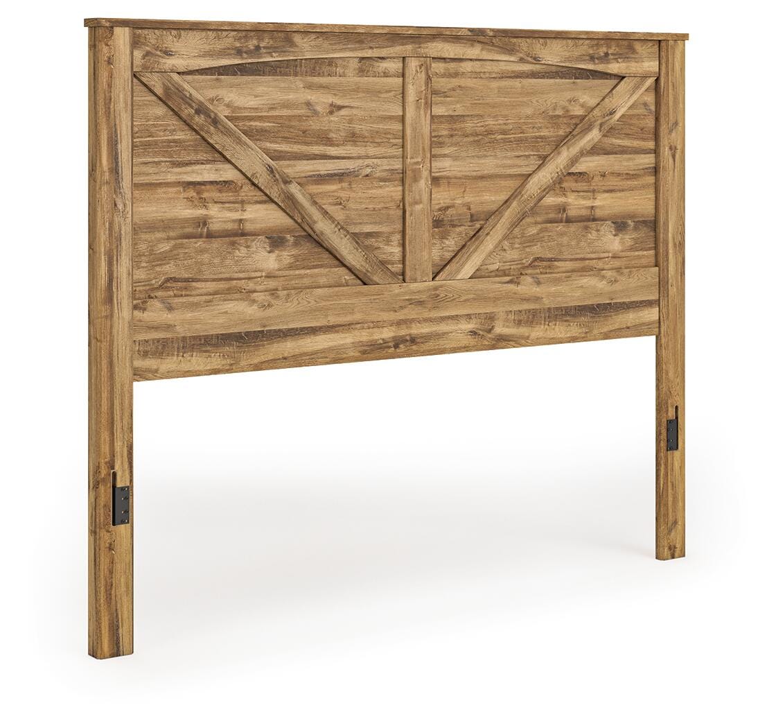 Branstony Brown King Crossbuck Panel Headboard (Online Special Price)