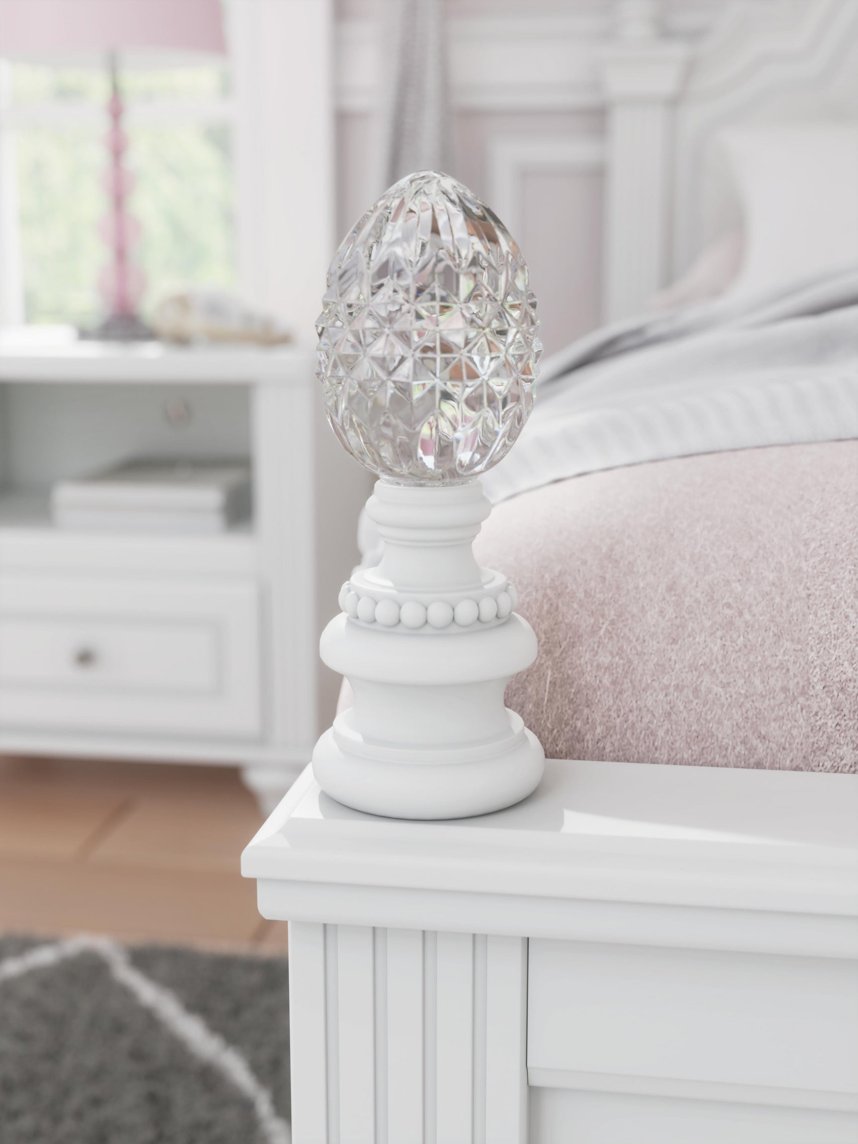 Maylilly White Full Upholstered Panel Bed