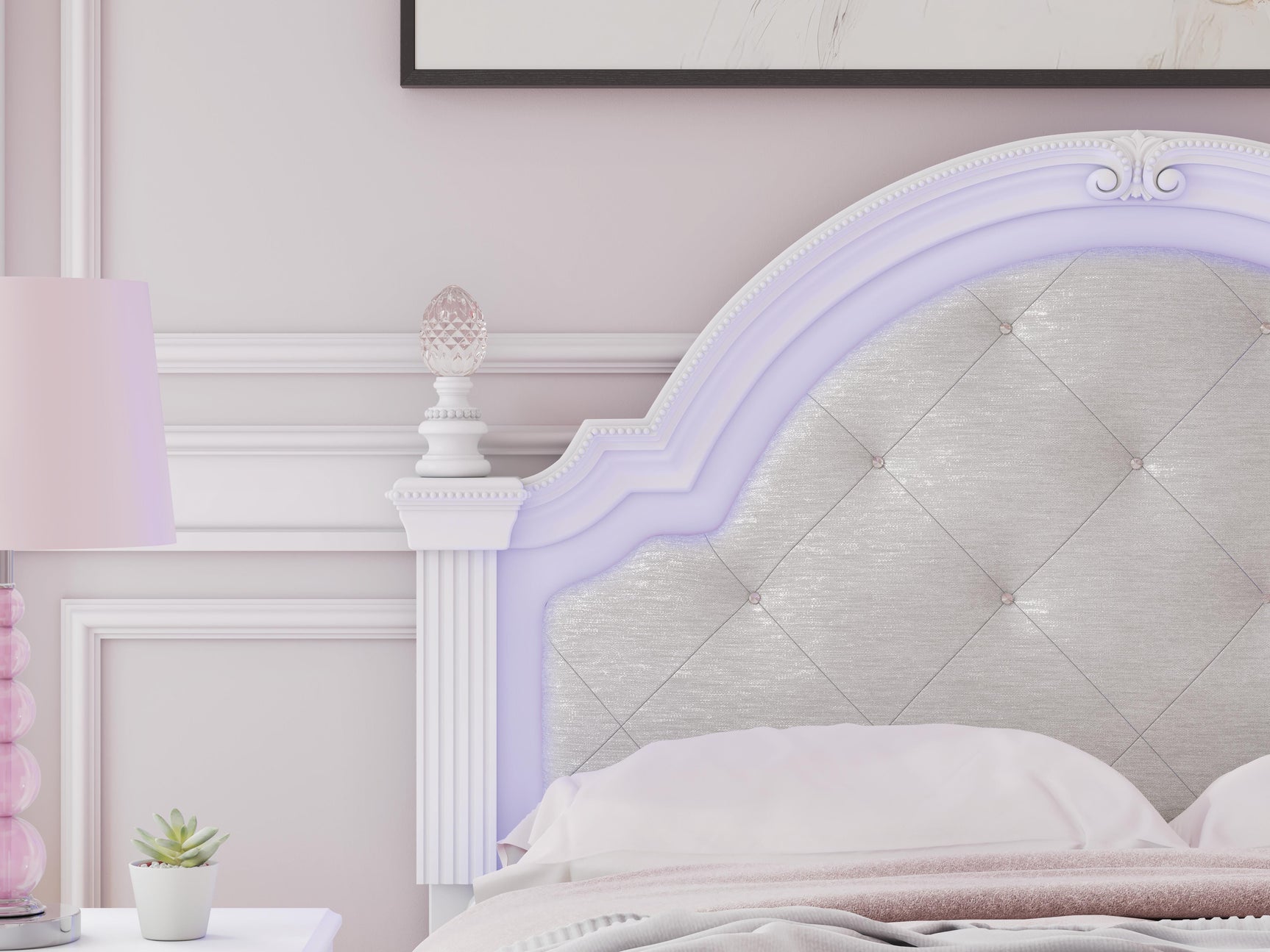 Maylilly White Full Upholstered Panel Headboard