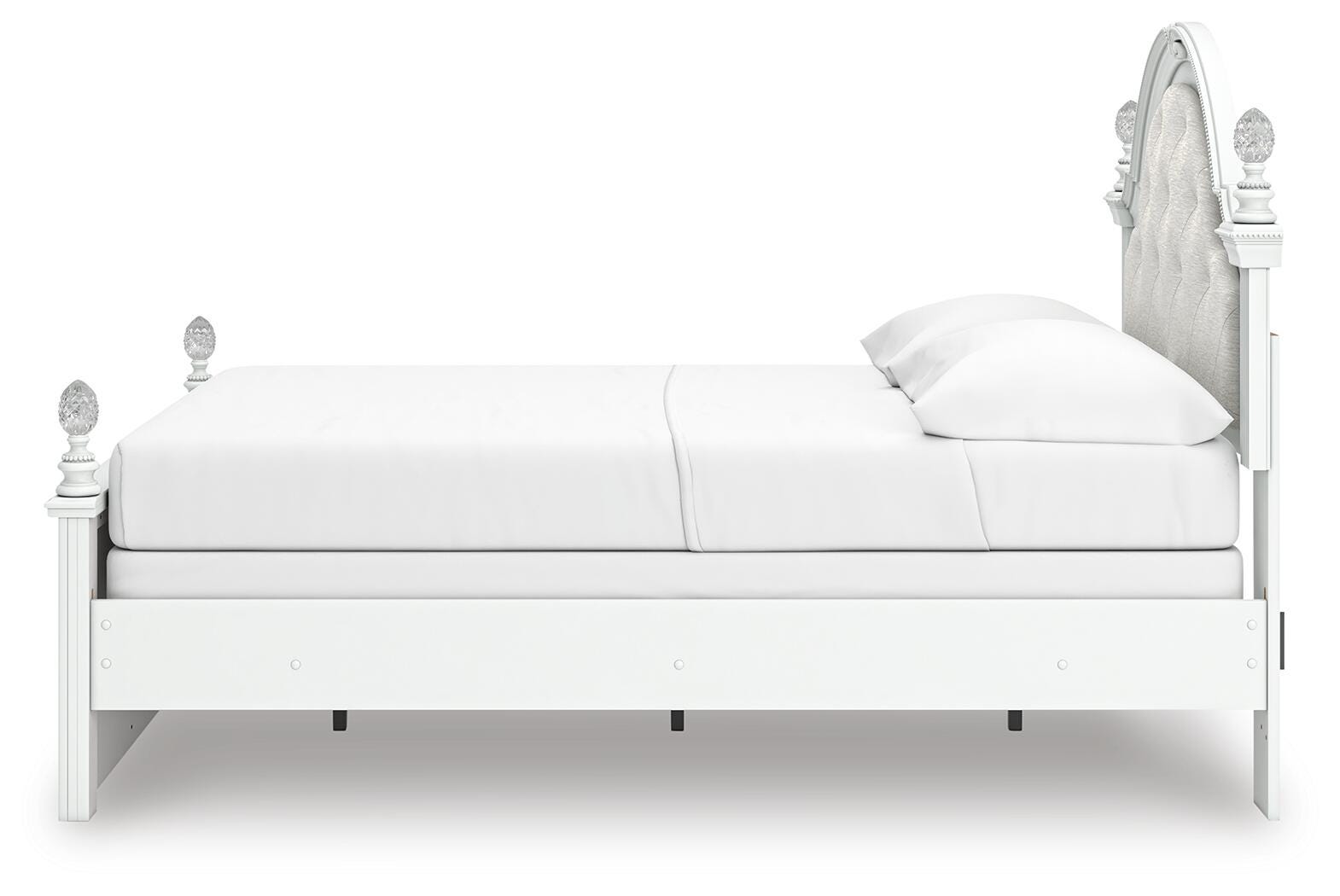 Maylilly White Full Upholstered Panel Bed
