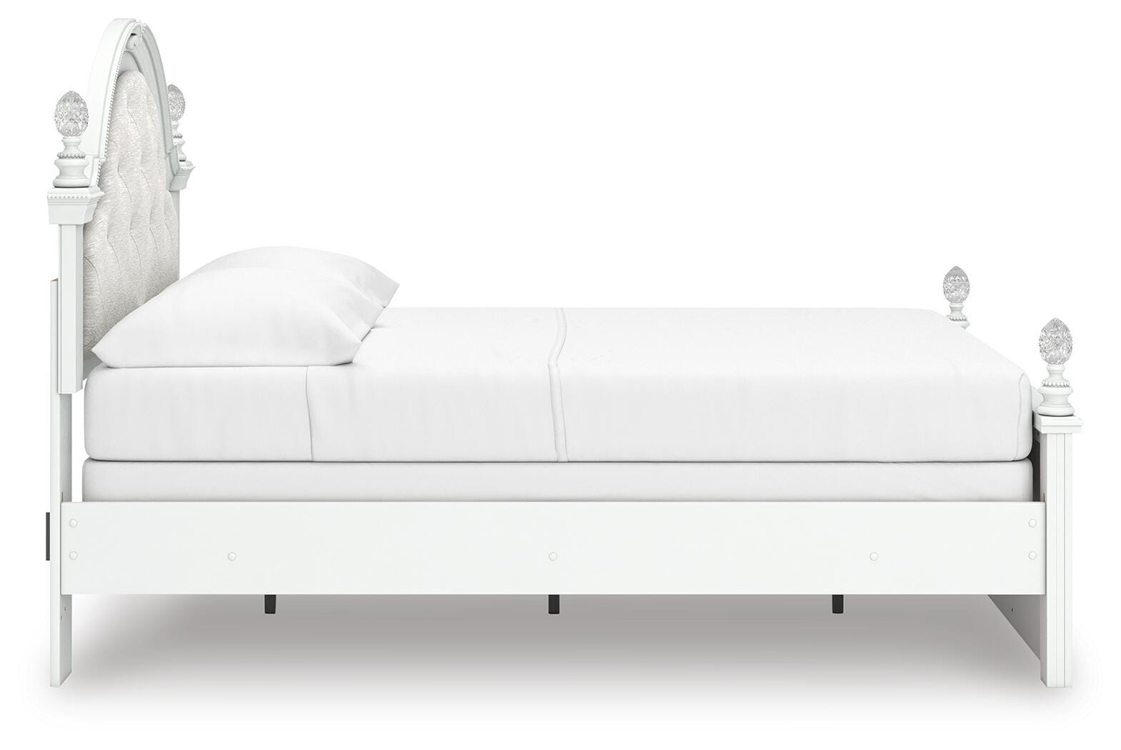 Maylilly White Full Upholstered Panel Bed